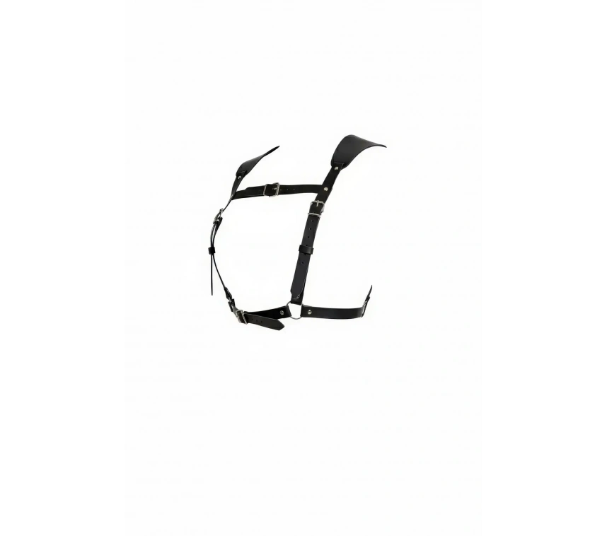 Siyah Kadın Kemer Deri Omuz Detaylı Vücut Aksesuarı - Brf1269