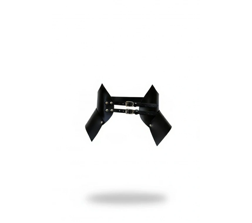 Siyah Kadın Kemer Korse Tipi Çift Tokalı Geniş Bel - Brf1010