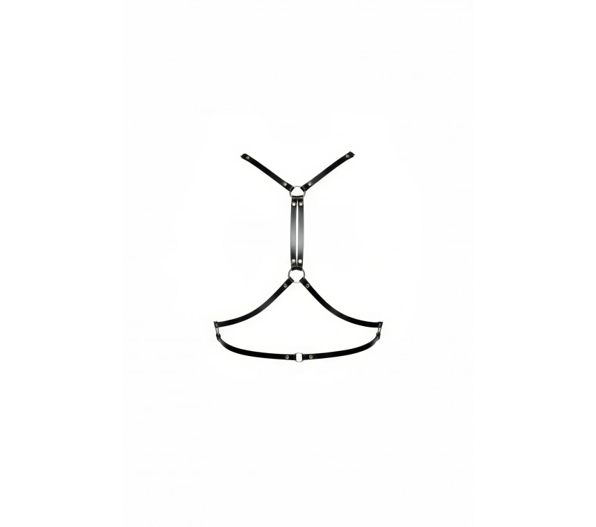 Siyah Kadın Kemer Suni Deri Vücut Aksesuarı - Brf203