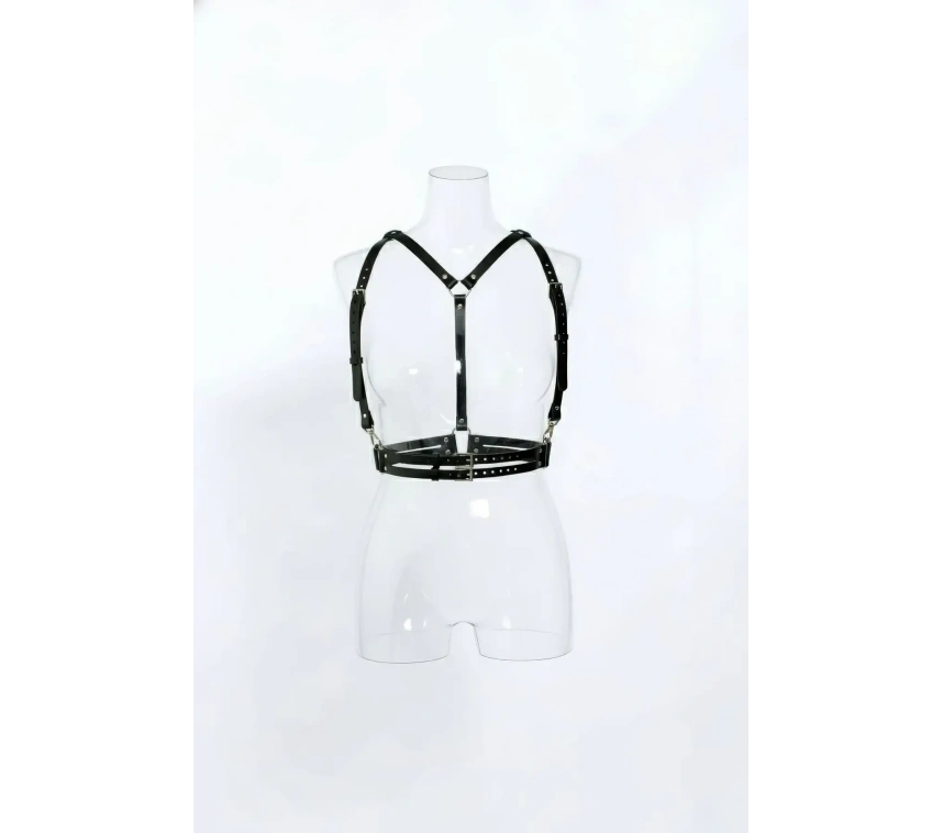 Siyah Kadın Kemer Vücut Aksesuarı Ayarlanabilir Tokalı - Brf1113