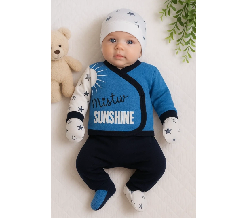 Sun Shine Desenli 5li Erkek Hastane Çıkışı