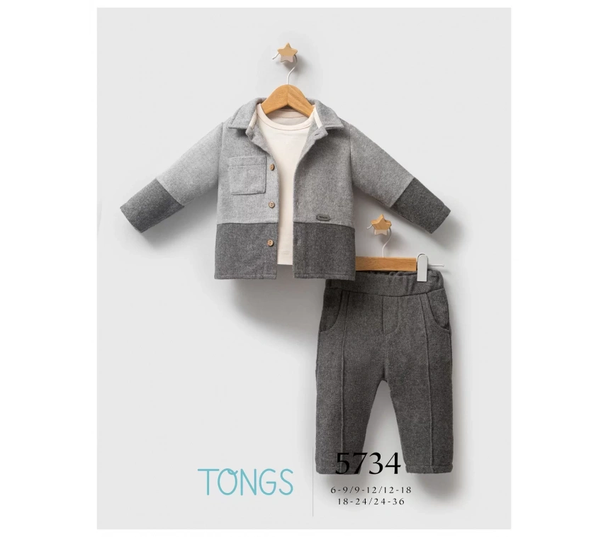 Tongs Baby Customary 3lü Takım 5734 Gri
