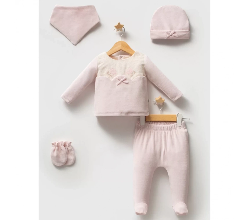 Tongs Baby Etamine 5li Hastane Çıkışı 5684 Pembe