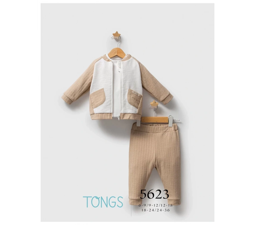 Tongs Baby Streamlined 3lü Takım 5623 Bej