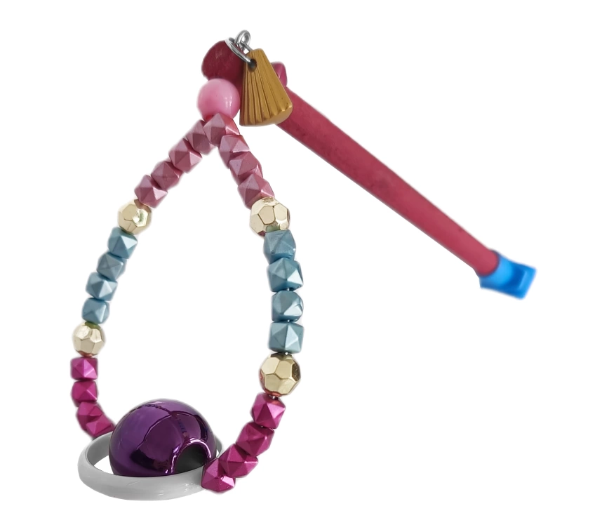 Tünekli Döner Toplu Kuş Oyuncağı 10 cm-16 cm Bordo