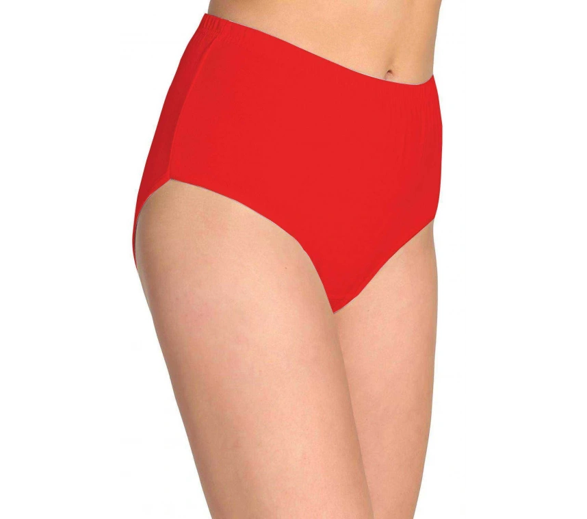 Tutku Kadın Yüksek Bel Bato Kalın Lastik Külot Kırmızı