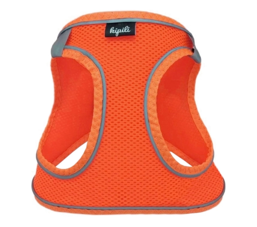 Üç Kilitli Sportif Kedi Köpek Göğüs Tasması 24-28 cm XX-Small Turuncu