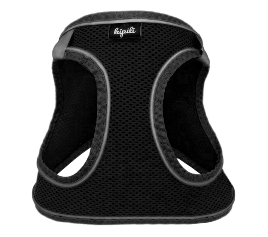 Üç Kilitli Sportif Kedi Köpek Göğüs Tasması 30-38 cm Small Siyah