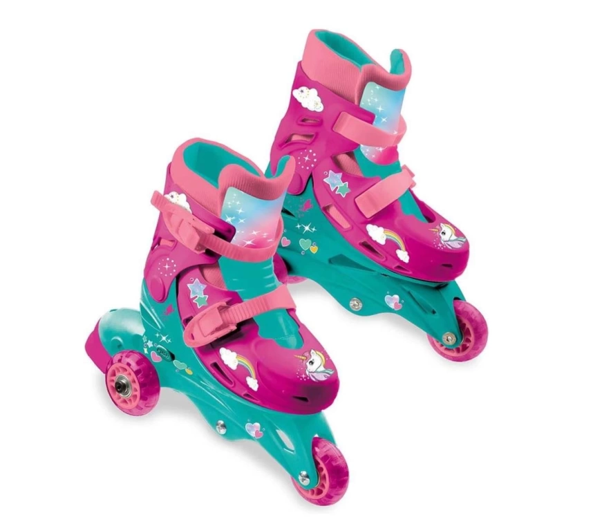 Unicorn Desenli Inline 3 Tekerlekli Paten