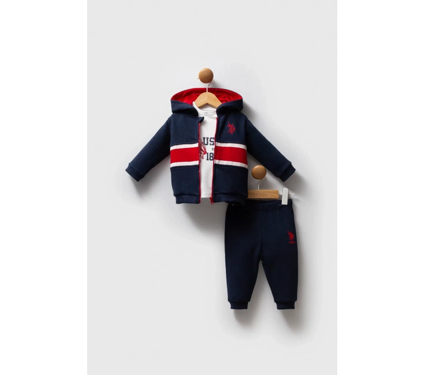 U.s. Polo Assn 3lü Takım Usb2553 Lacivert-kırmızı