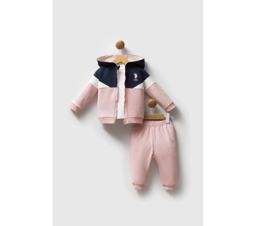 U.s. Polo Assn 3lü Takım Usb2758 Açık Pembe