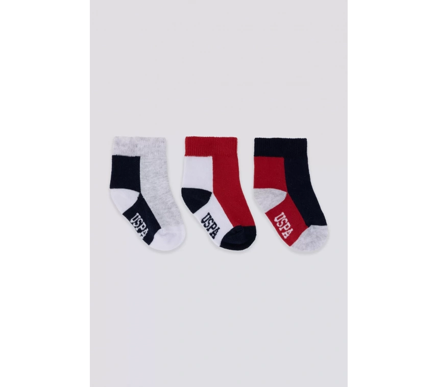 U.s. Polo Assn Erkek Bebek Çorap Usb2202 Gri Melanj