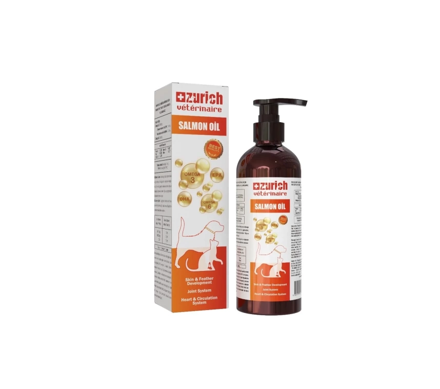 Veterinaire Salmon Oil / Omega 3 ve Omega 6 Sıvı Desteği 200 ml