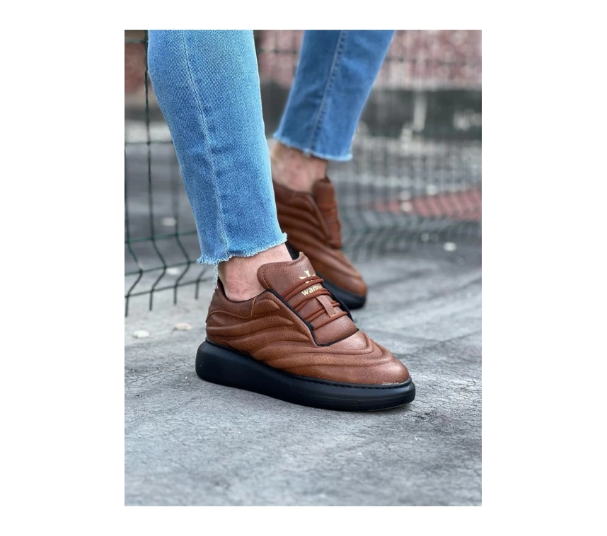 WG094 Taba Siyah Erkek Casual Ayakkabı