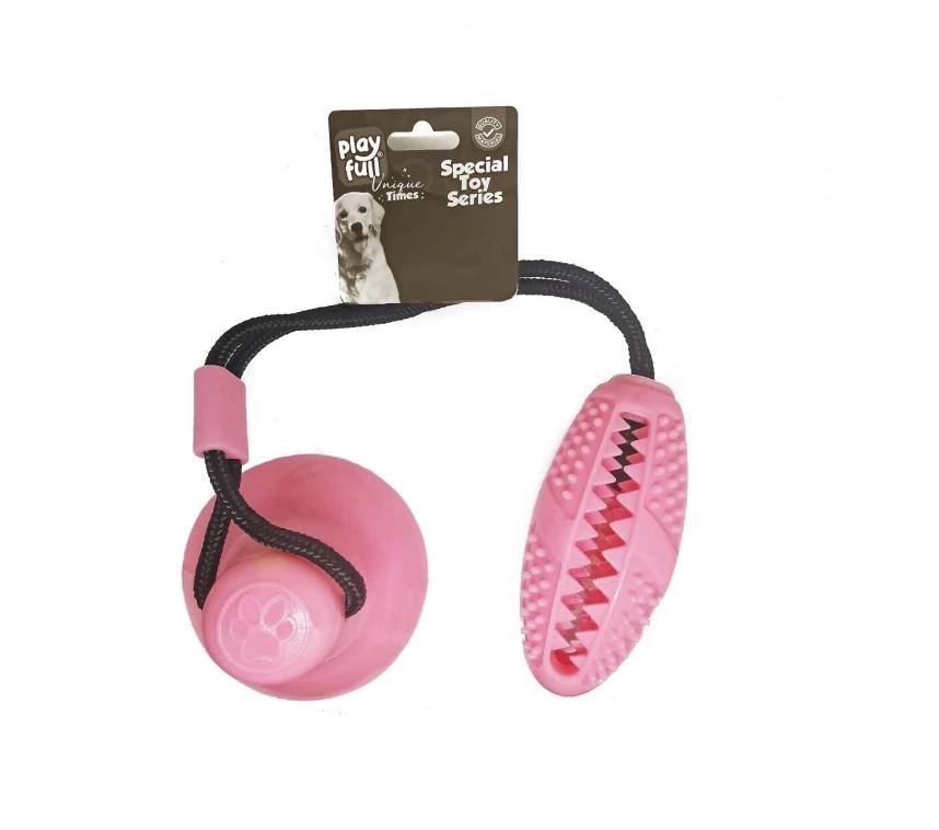 Yapışkanlı Ödül Hazneli Köpek Oyuncağı 5x12x56 Cm Pembe