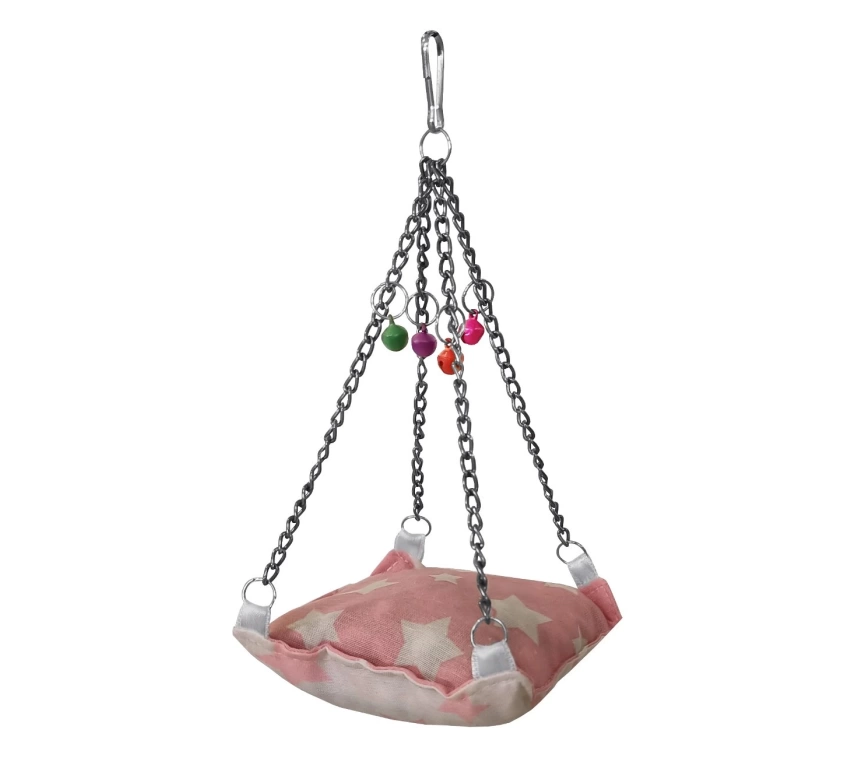 Yıldız Desenli Minder Ve Çanlı Kuş Hamağı 9*9-18 cm