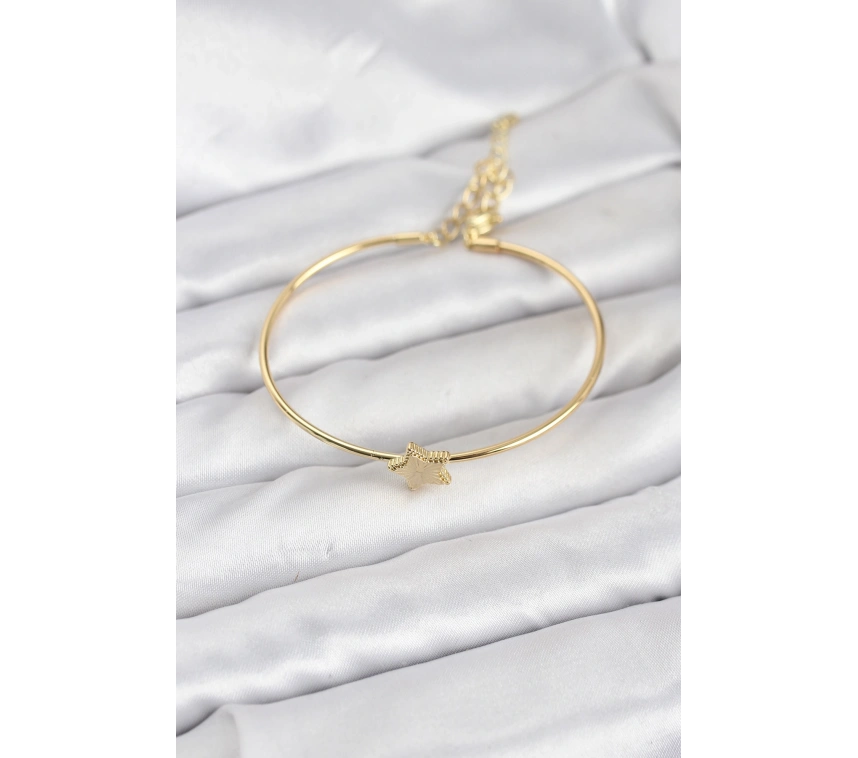 Yıldız Model Gold Renk Kadın Bileklik
