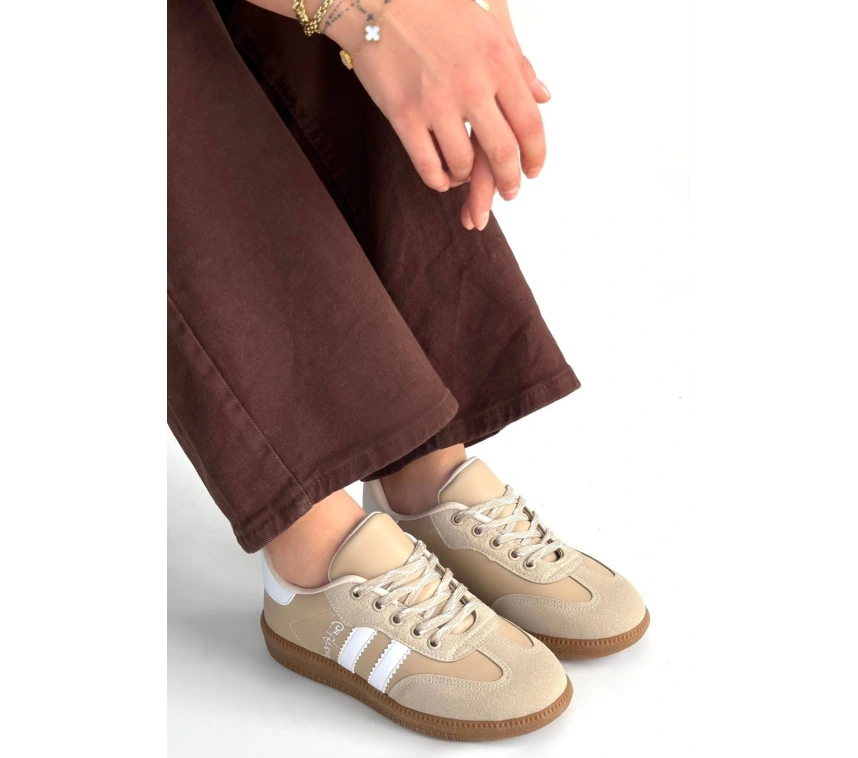 Zerti Bej Cilt Bağcıklı Spor Ayakkabı