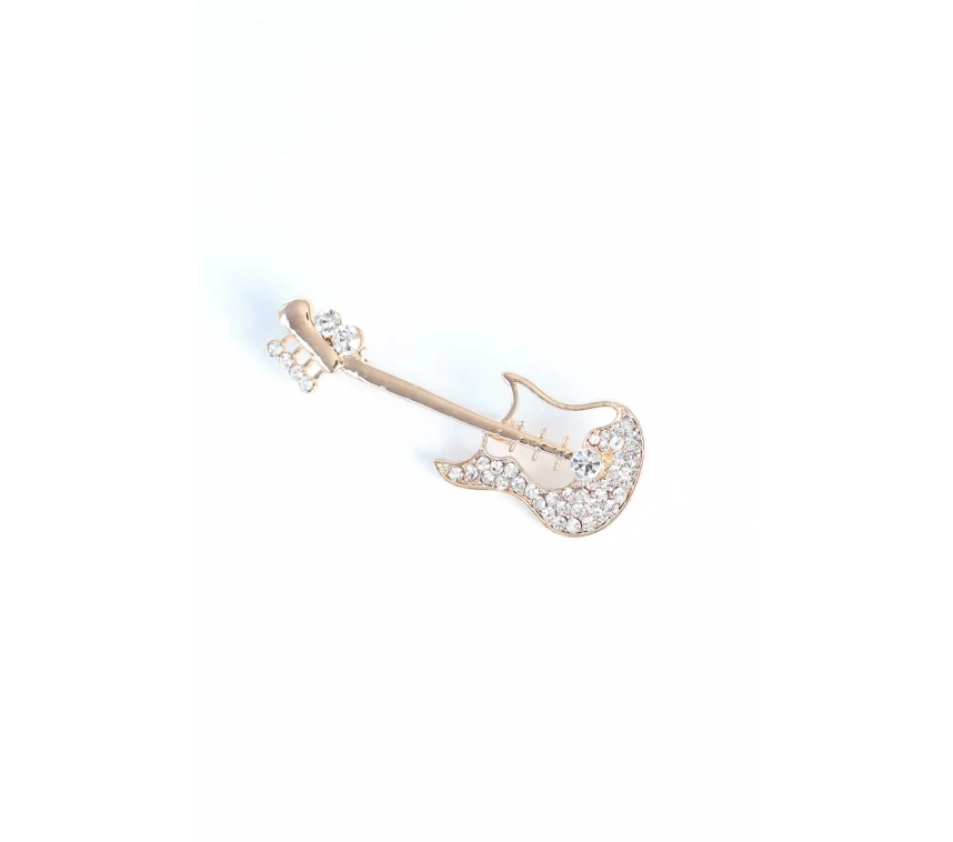 Zirkon Taşlı Metal Broş