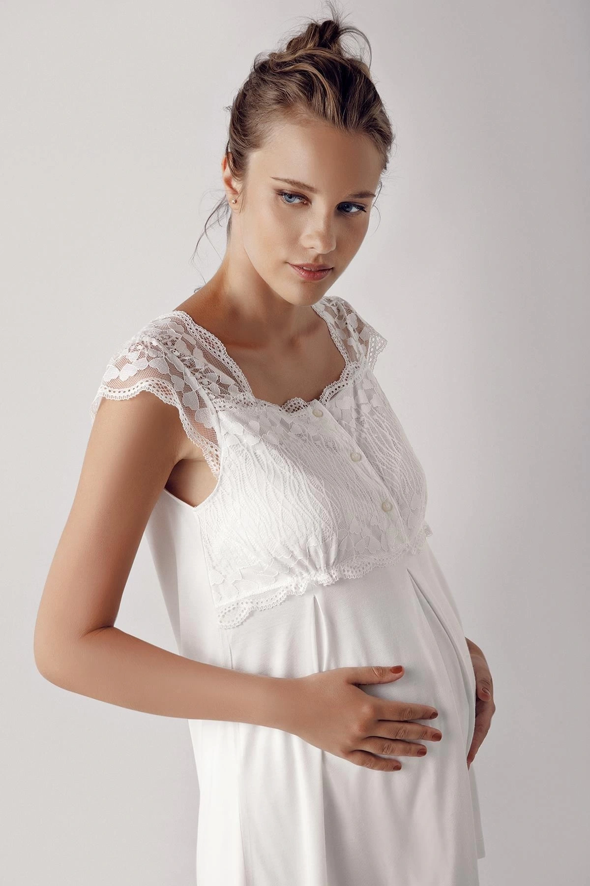 13200 Bayan Kısa Kol Lohusa Pijama Takımı