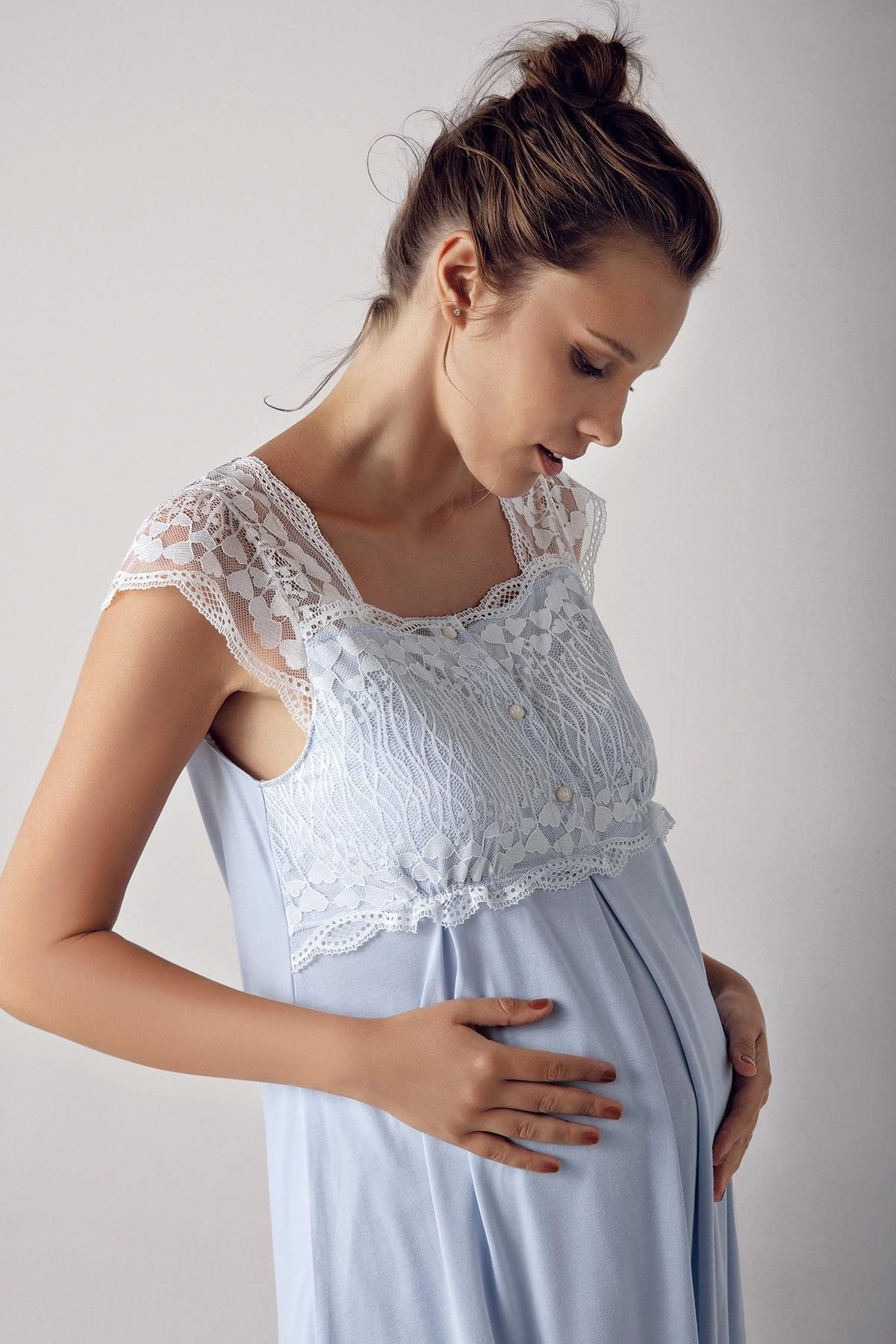 13200 Bayan Kısa Kol Lohusa Pijama Takımı