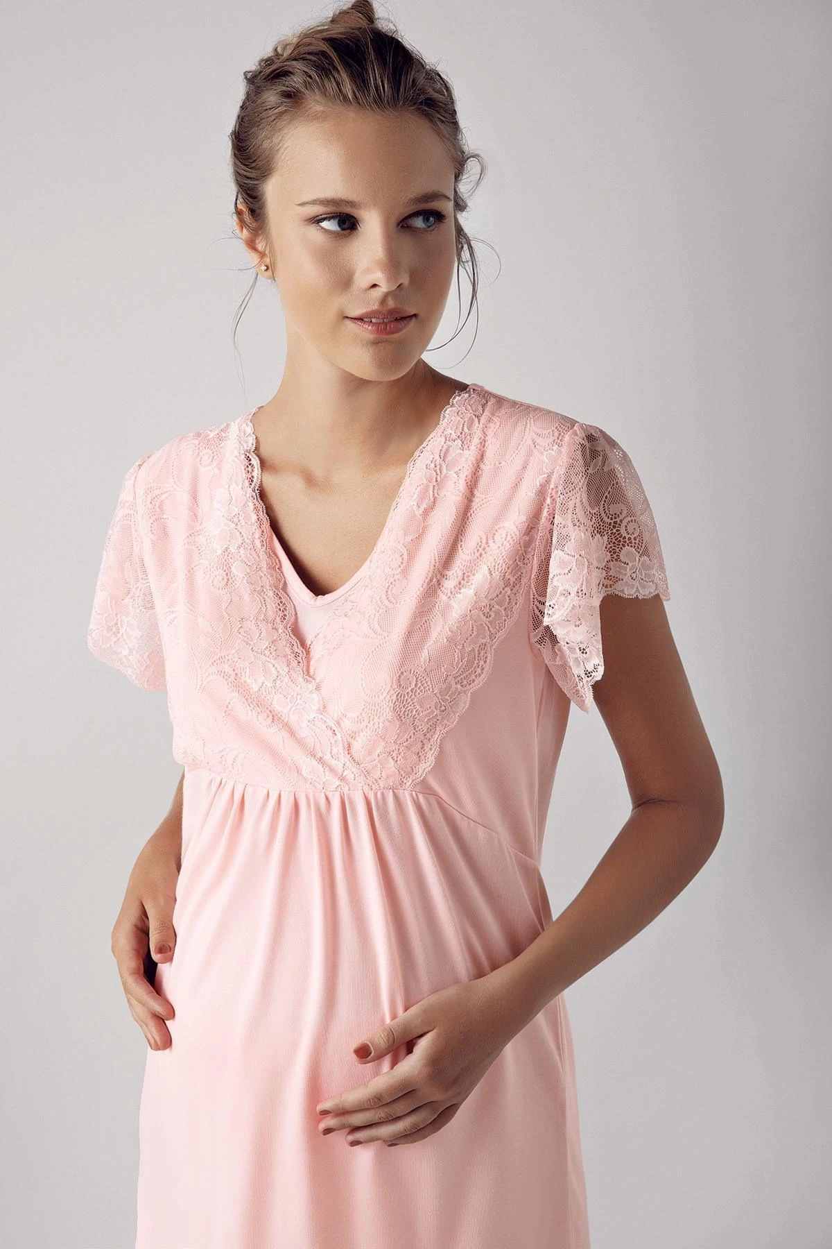 13208 Bayan Kısa Kol Lohusa Pijama Takımı