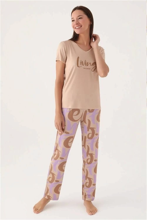 2911-s Kadın Kısa Kol Pijama Takımı