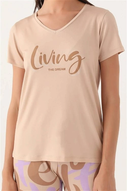 2911-s Kadın Kısa Kol Pijama Takımı