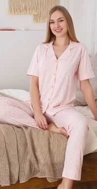 Alissa 6280 Kadın Puanlı Patlı Pijama Takımı