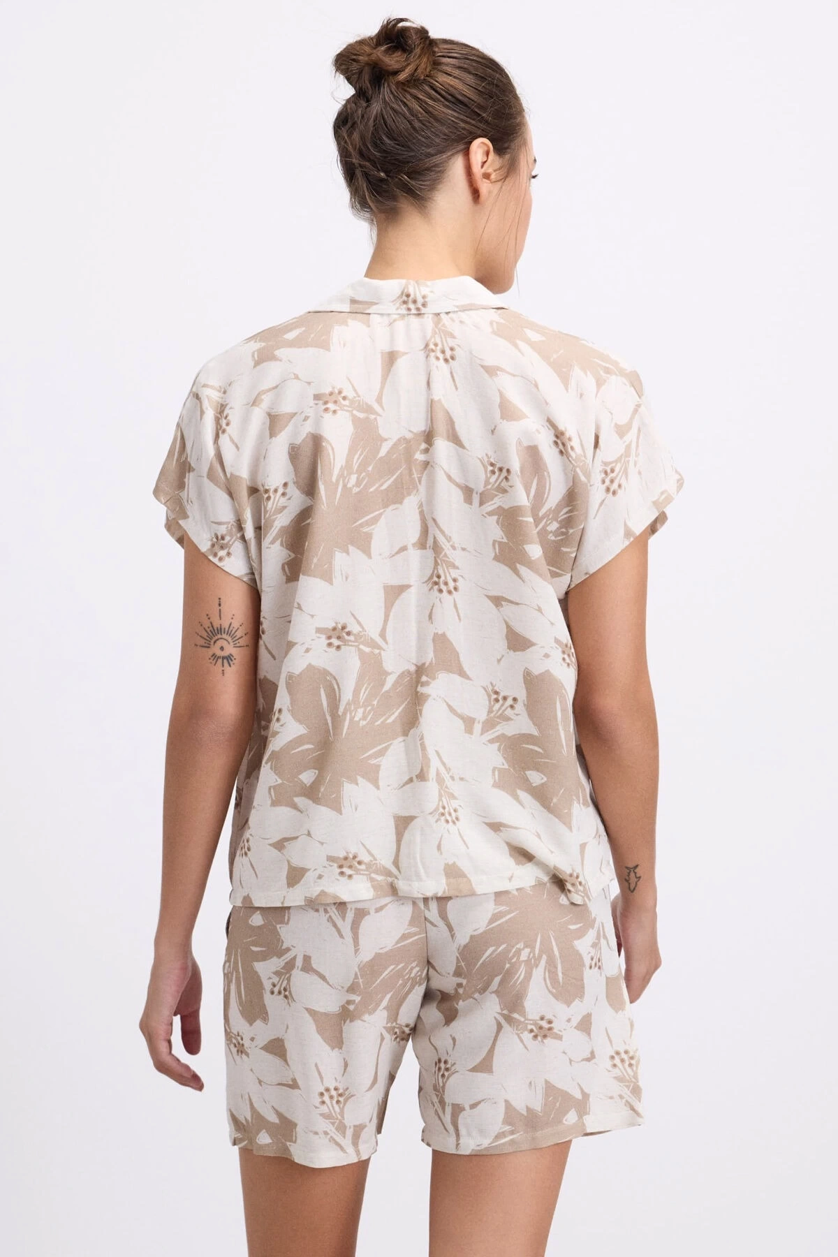 Anıl 11606 Kadın Kısa Kol Gömlek Ve Şort Takım