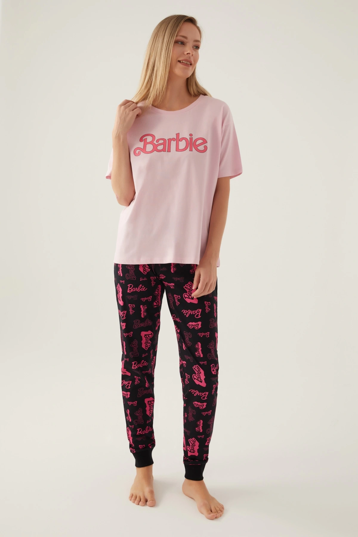 Barbie L1704-s Kadın Kısa Kol Pijama Takımı