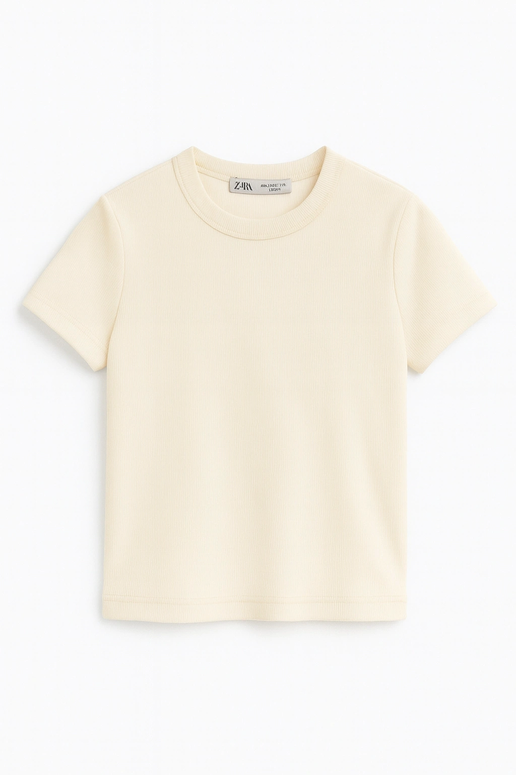 Crop Kısakollu Body Ekru Renk