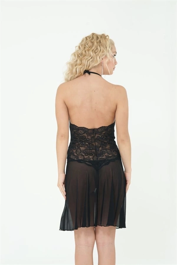 Dantelli Tül Gecelik 2197