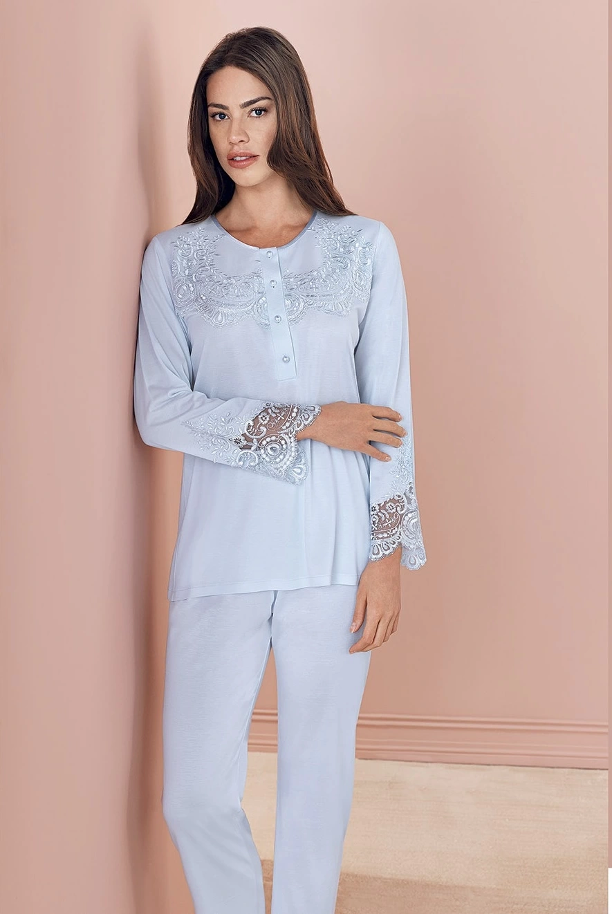 Espuar 757 Penye 3lü Sabahlık Pijama Takımı