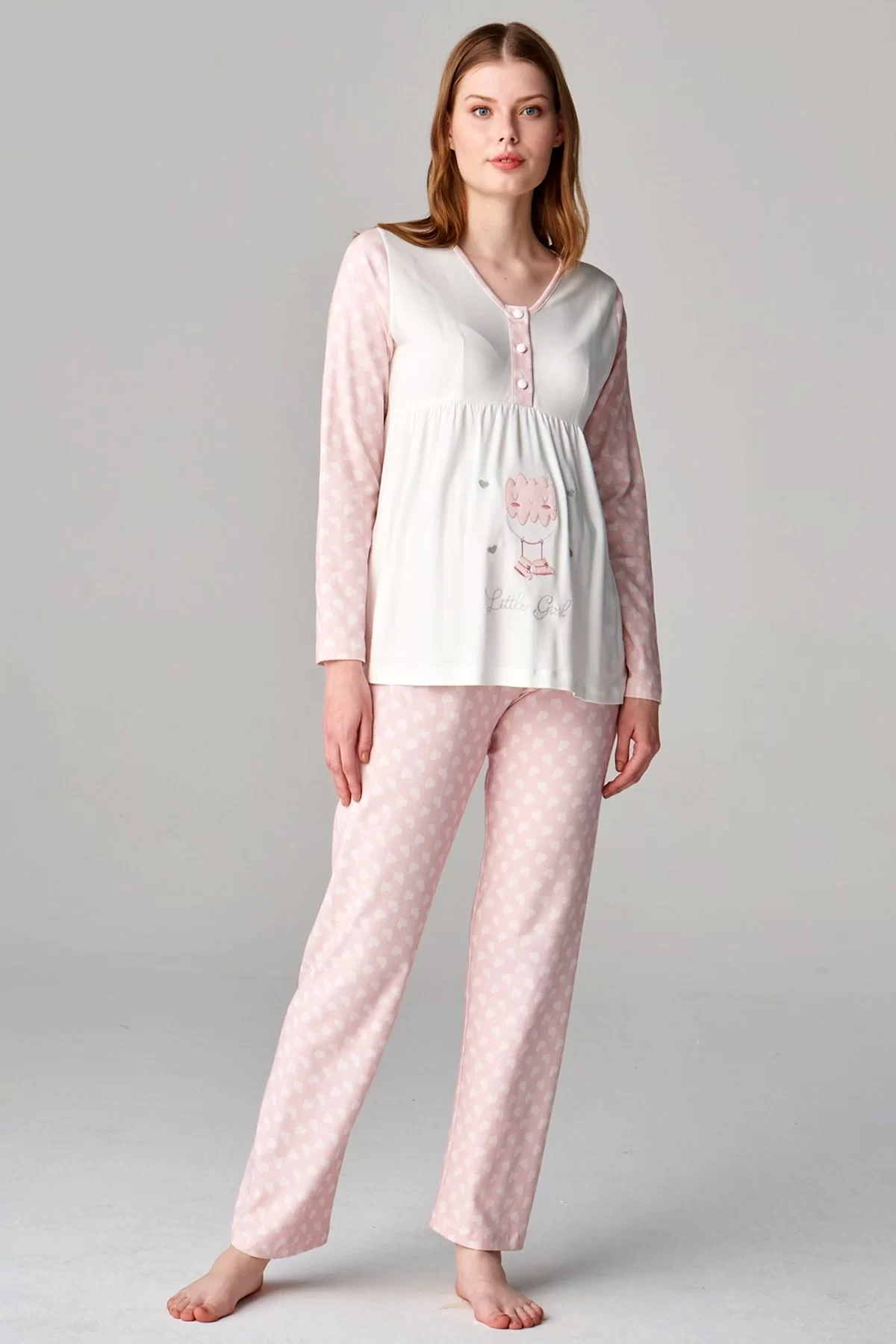 Feyza 4677 3lü Lohusa Pijama Takımı