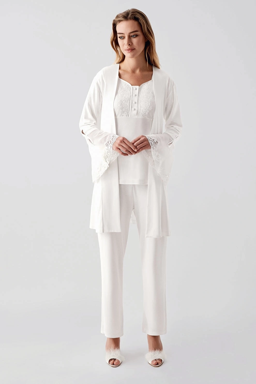 Freshness 322 Kadın Sabahlıklı Pijama Takımı