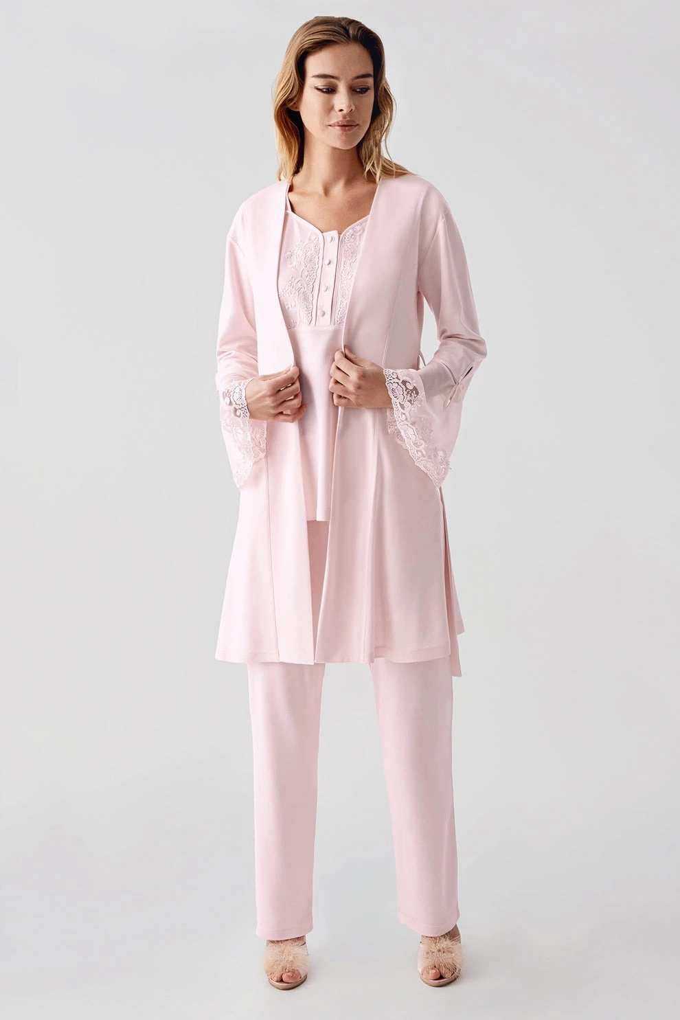 Freshness 322 Kadın Sabahlıklı Pijama Takımı