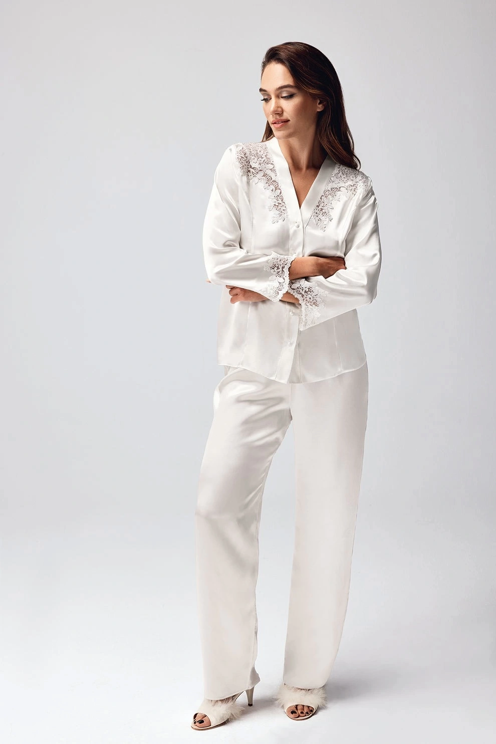 Freshness 9950-pt Saten Dantel Detaylı Pijama Takımı