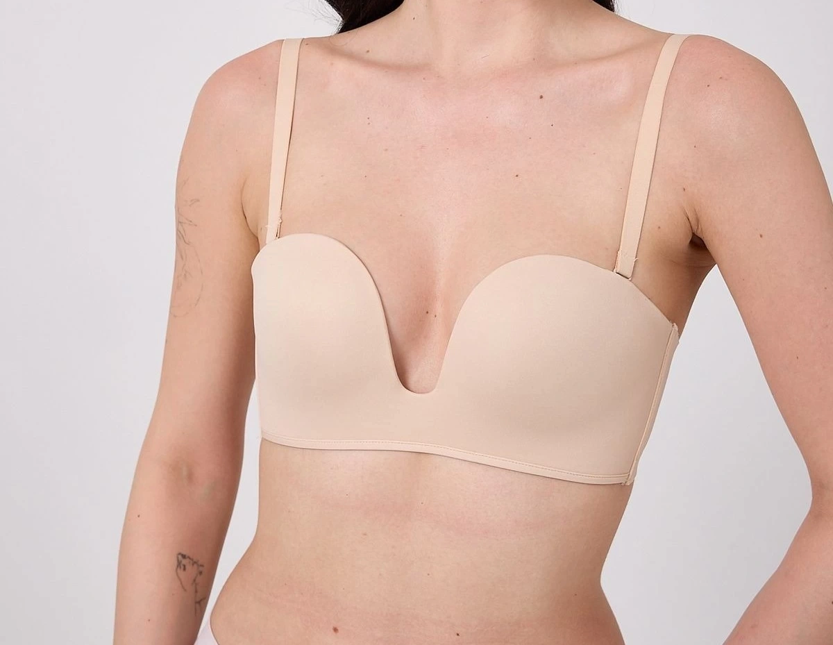 Freshness Msf05 Destekli V Dekolte Lazer Kesim Sütyen