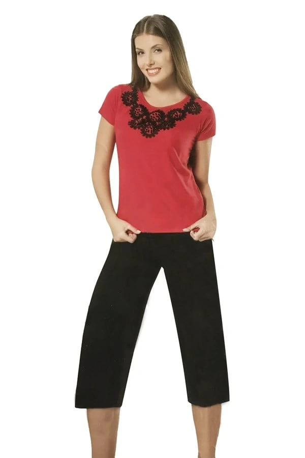 Hmd Kadın Laseli İncili Kapri Takım 50016