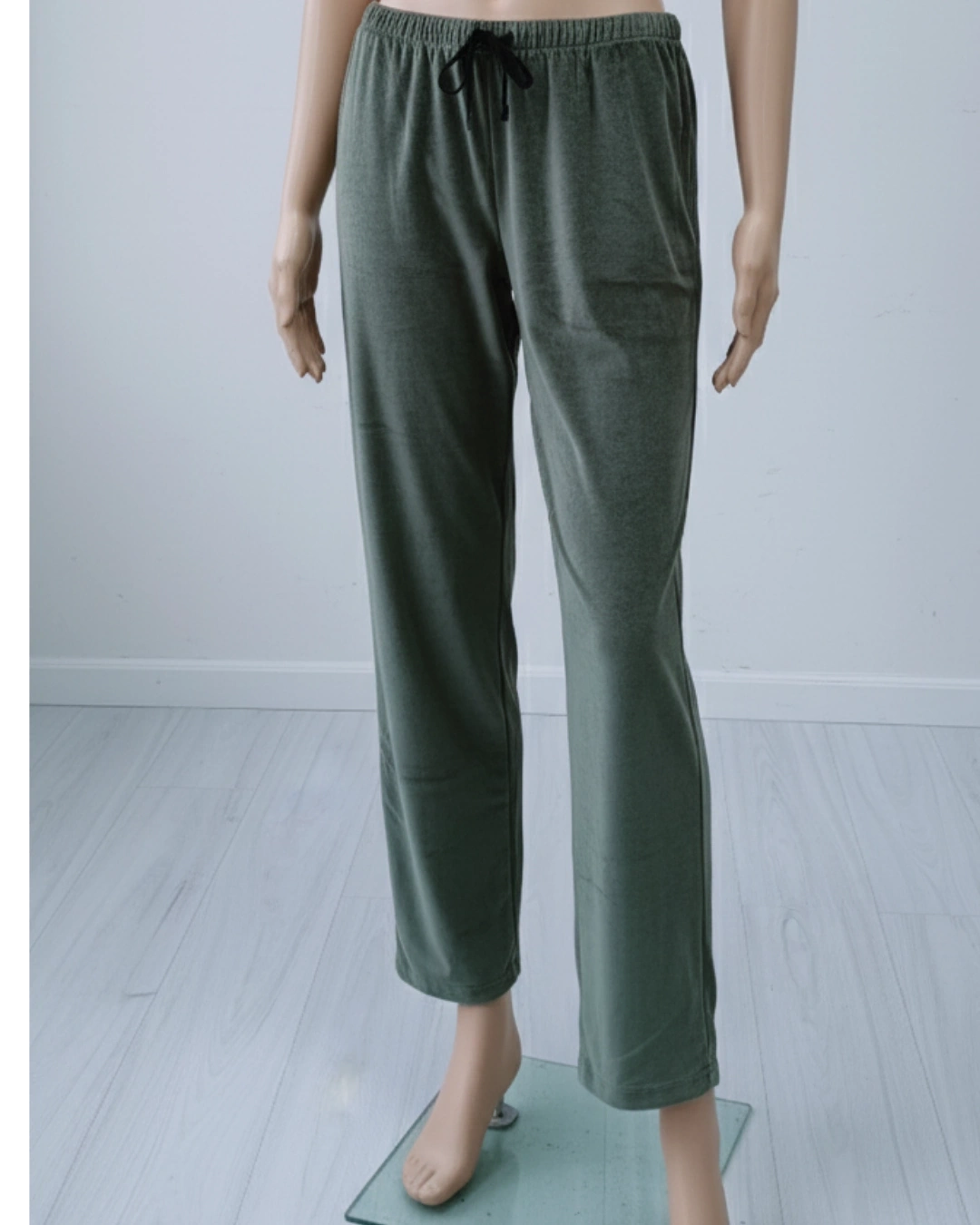 Kadife Bayan Tek Alt 9302 Fransız Kadife Açık Gri