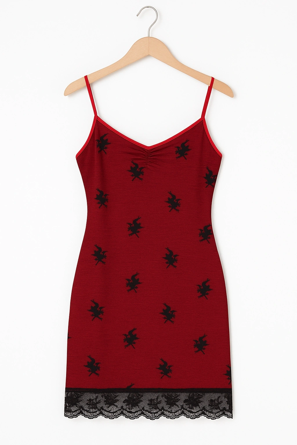 Kadın Kırmızı Gecelik B1011