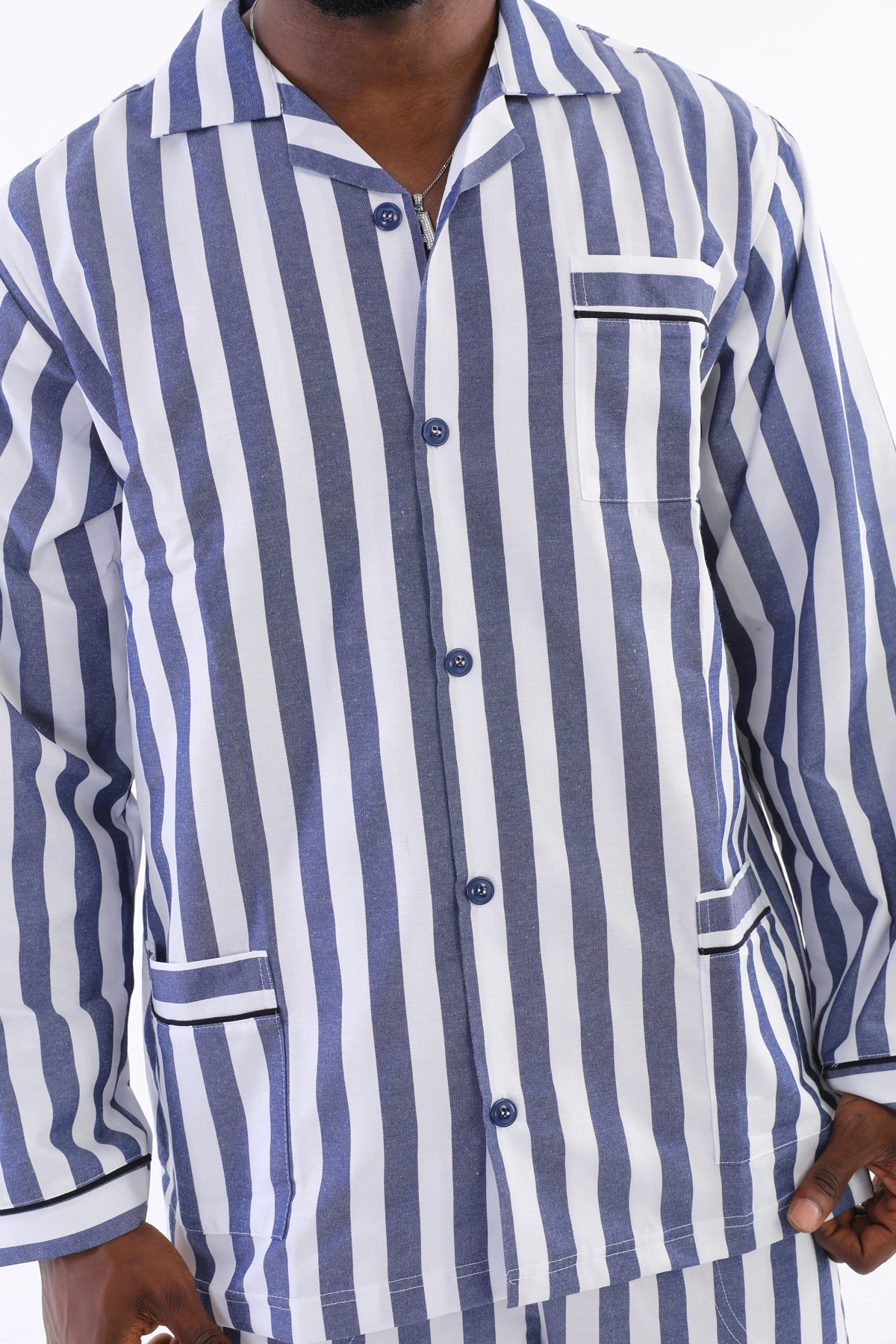 Kocabey 4007 Uzun Kol Çizgili Gaffur Erkek Pijama Takım