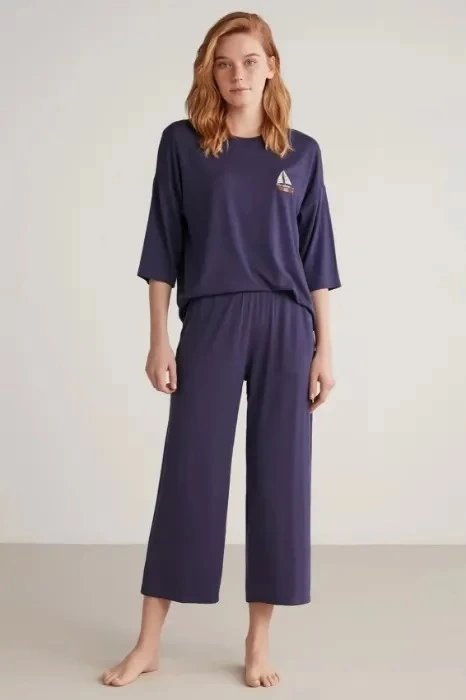 Nautıca W602 Kadın Uzun Kollu Pijama Takımı