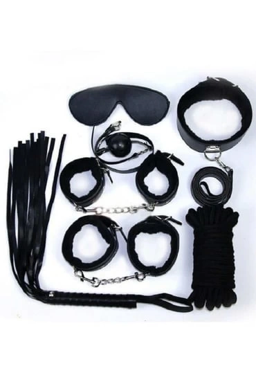 Nıghtlıght 8014 Fantezi 7li Kırbaç Ve Kelepçe Set