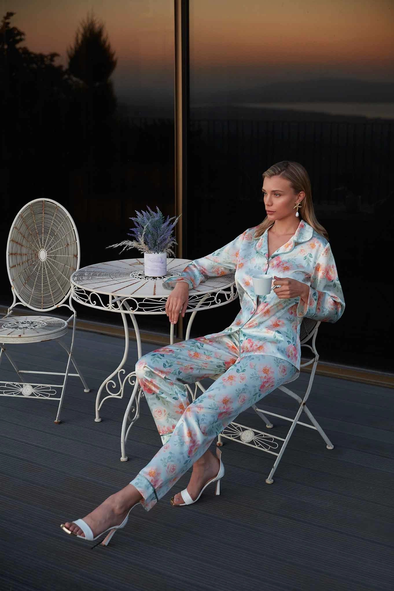 Nurteks 5654 Bayan Saten Pijama Takımı