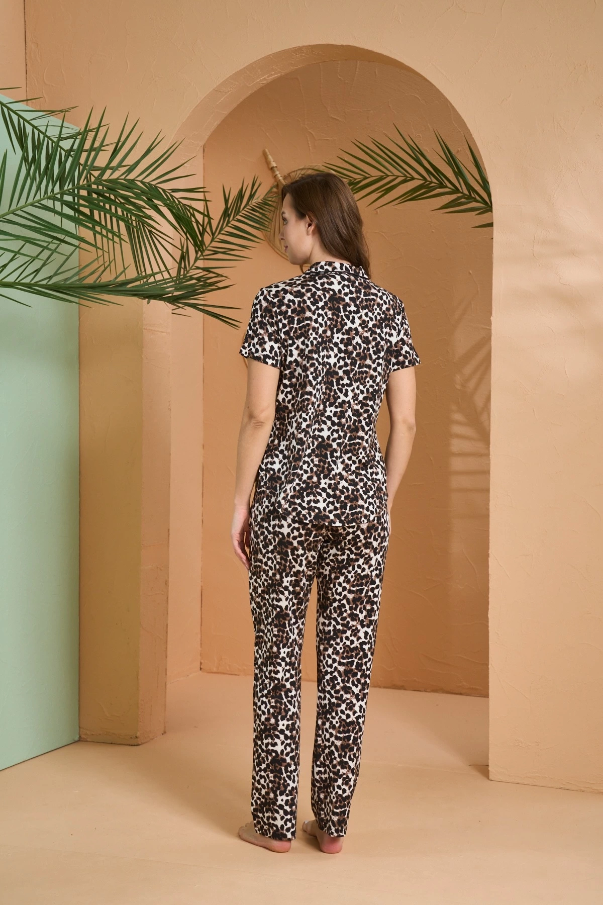 Pjs 27063 Kısa Kol Gömlek Yaka Patlı Pijama Takımı