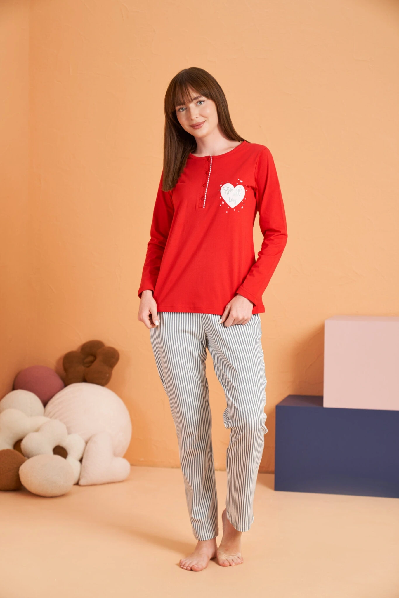 Pjs 28062 Kadın Patlı Pijama Takım