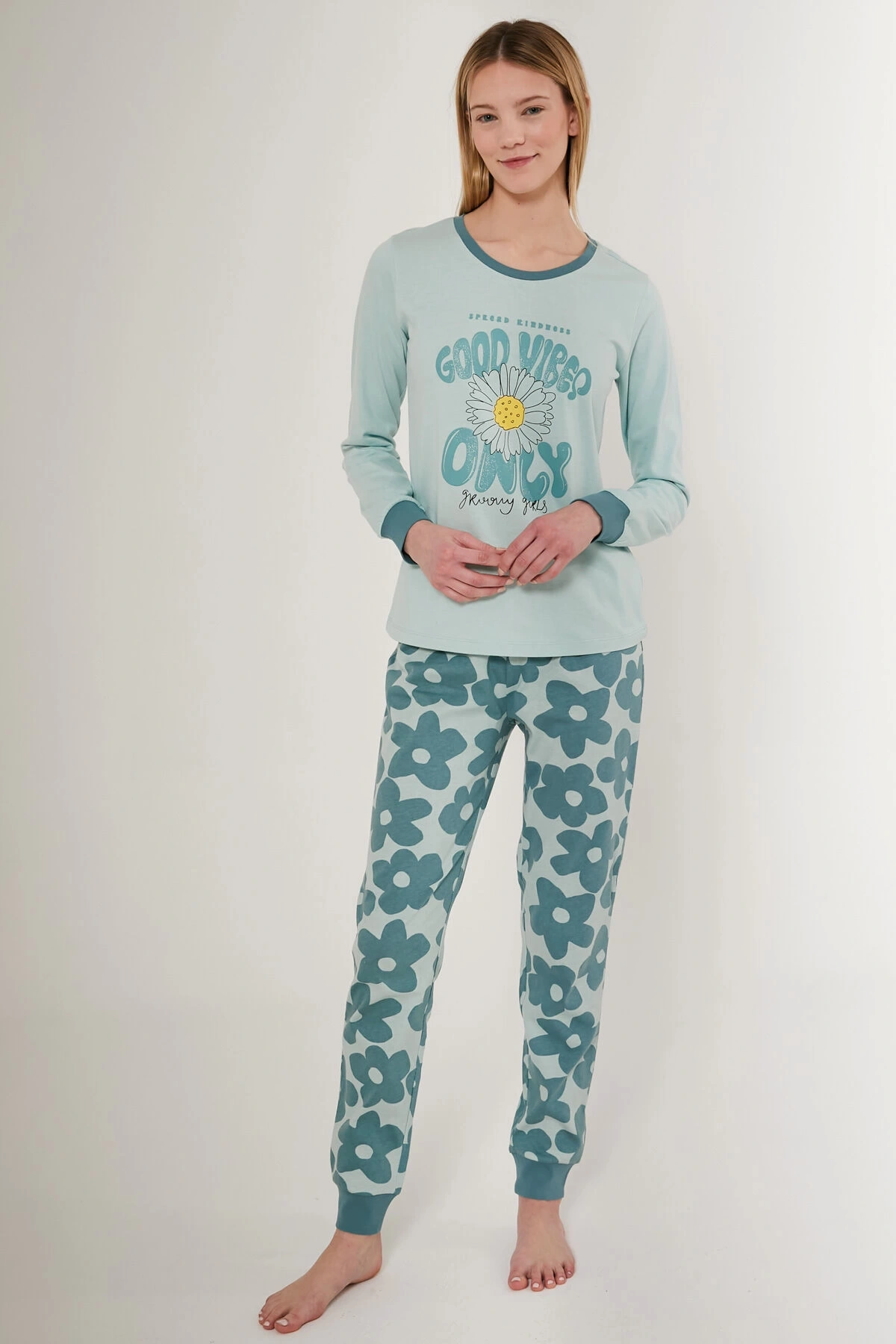 Roly Poly 3247-s Kadın Uzun Kol Pijama Takımı