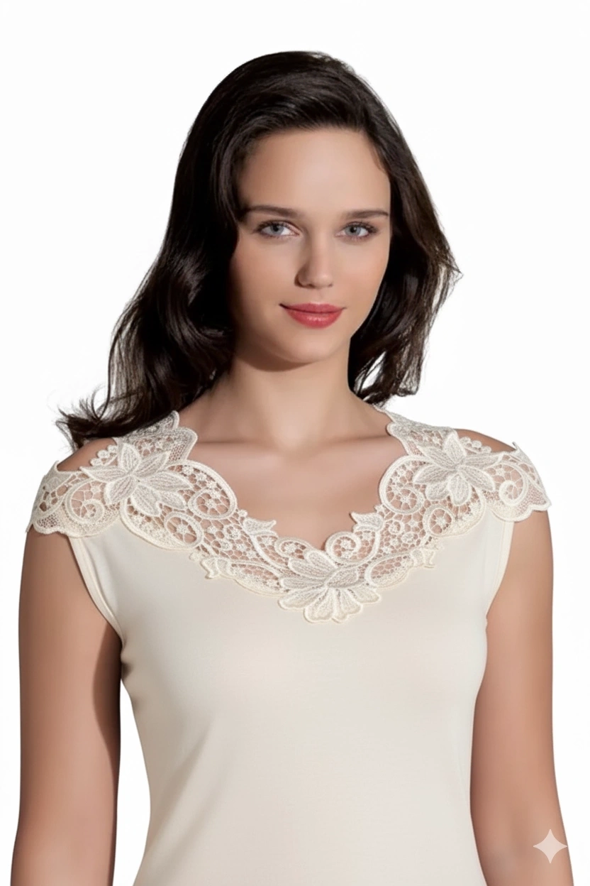 Şahinler Arkası Güpürlü Atlet B396